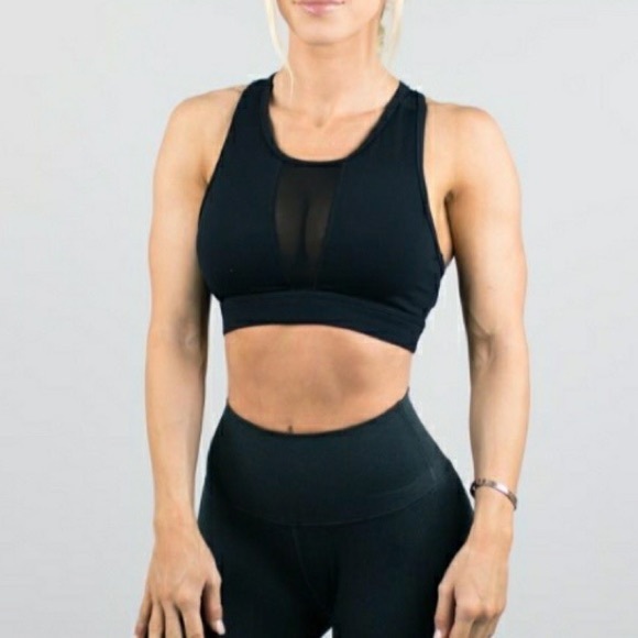 Alphalete Other - 🐺 Alphalete Black Mesh Sports Bra. Size S